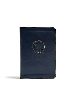 CSB Military Bible, Navy Blue Leathertouch