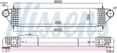 Intercooler potrivit MITSUBISHI ECLIPSE, OUTLANDER III 1.5 2.2D 2.3D 08.12-