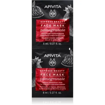 Apivita Express Beauty Pomegranate Mască facială pentru revitalizare și iluminare