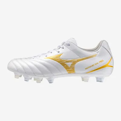 Crampoane de rugby Mizuno Monarcida Neo III Hybrid Alb-Auriu Adulți