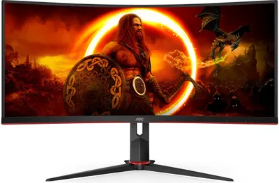 Monitor de gaming AOC - CU34G2XP/BK, 34'', 180Hz, 1ms, VA, Curved