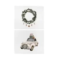 Suporturi pentru farfurii 2 buc. din material textil 35x47 cm cu model de Crăciun Festive Car – Butter Kings