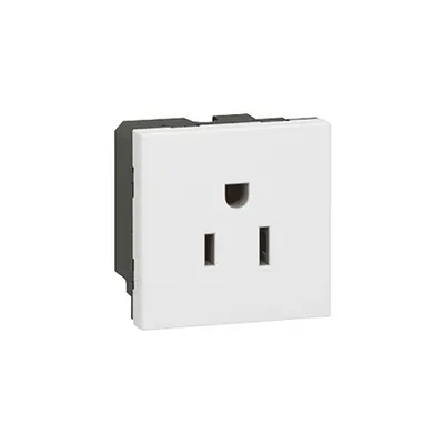 priza Mosaic - US - 2P+E 15 A - 2 module - alb