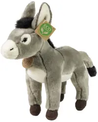 Jucărie de pluș Rappa Eco Friends - Donkey, în picioare, 24 cm