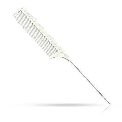 Pieptene - JRL - frizerie/coafor - Alb - J102 - cu coada metal