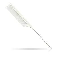 Pieptene - JRL - frizerie/coafor - Alb - J102 - cu coada metal