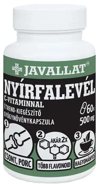 Betula alba + vitamina C, 60 capsule, Javallat