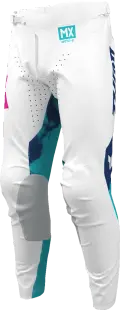Pantaloni atv cross Thor Launchmode Bleach, culoare alb turcoaz, marime 40