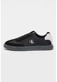 Pantofi sport low-cut cu monograma - Negru