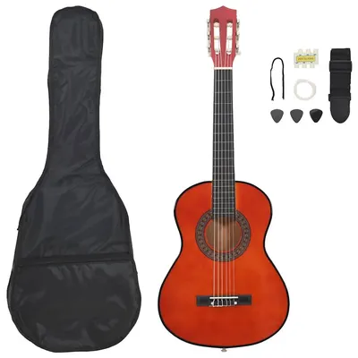 vidaXL Set de chitară clasică de începători, 8 piese, 1/2 34"