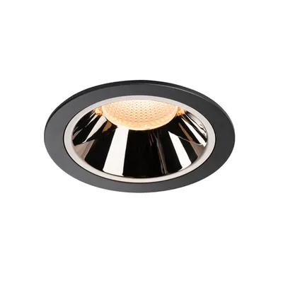Spot incastrat, NUMINOS XL Ceiling lights, black Indoor LED recessed ceiling light black/chrome 2700K 40°