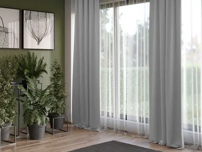 Set 2 draperii Gri Deschis