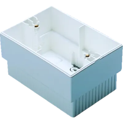 Doza cu montaj pe perete cu PLAYBUS AND Placa ornament VirnaS - 1/2/3 module- CLOUD WHITE - SYSTEM/PLAYBUS