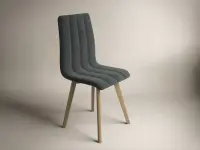 Scaun Karma Tapitat Gri Maro / Stejar