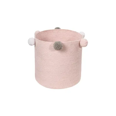 Coș de jucării pentru copii roz deschis din material textil ø 30x30 cm Bubbly – Lorena Canals