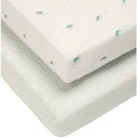 Cearșaf de jos cu elastic pentru pat Mamas & Papas - Turtle, 70 x 142 cm, 2 buc