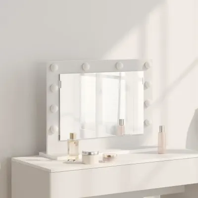vidaXL Oglindă de toaletă Alb 60 x 45 x 18 cm Dreptunghiular