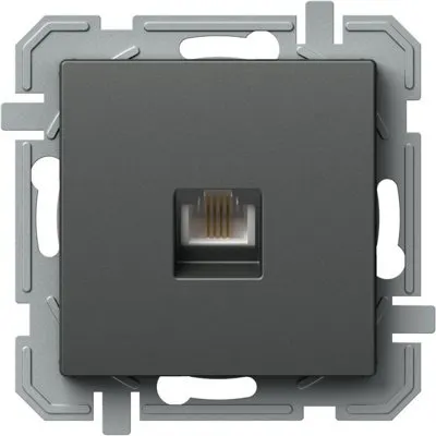 Logiq Priza Simpla Telefon 1P LT RJ11 Antracit, TEM Modul TEM-KQ35ATXO-U