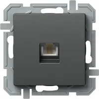 Logiq Priza Simpla Telefon 1P LT RJ11 Antracit, TEM Modul TEM-KQ35ATXO-U