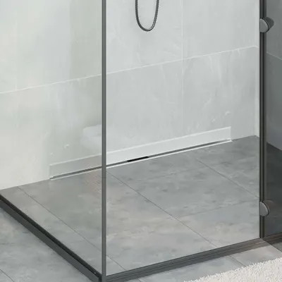 vidaXL Drenaj pentru Duș Montat pe Perete Argintiu 90 cm