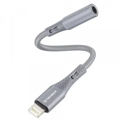 Adaptor Audio Lightning - 3.5mm Techsuit AC2 SoundFlex, Gri