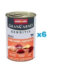 ANIMONDA Grancarno Sensitive Conserva caine cu sensibilitate alimentara, cu pui 6x400 g