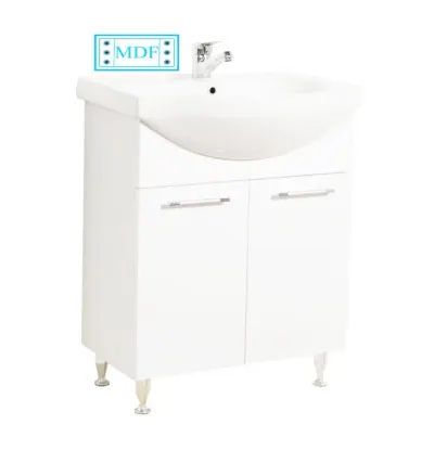 Set Baza front MDF si Lavoar seria 053, 60 cm, alb