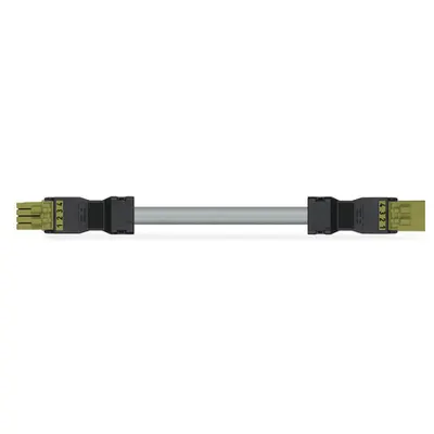 pre-assembled interconnecting cable; Eca; Socket/plug; 4-pole; Cod. B; Control cable 4 x 1.5 mm²; 8 m; 1,50 mm²; light green