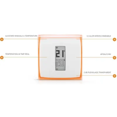 Termostat smart Netatmo, wireless, control de pe telefon (Android si iOS) NTH-PRO / 3700730502665
