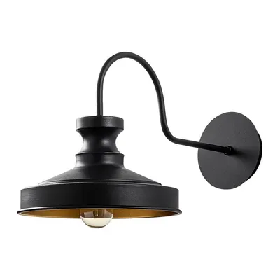 Aplică de perete neagră ø 22 cm Kiruna – Opviq lights