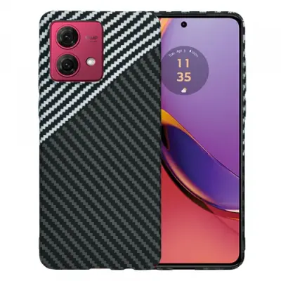 Husa pentru Motorola Moto G84, Techsuit, Carbonite FiberShell, Neagra Gri