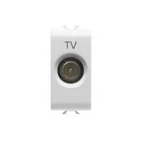 Coaxial Tv Priza, Class a Shielding - Iec Male Connector 9,5mm - Direct With Current Passing - 1 Module - Black - Chorus