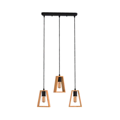 Pendul Ronny 3хе27 Negru/lemn