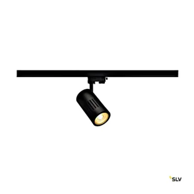 STRUCTEC LED 24W,rotund, negru, 3000K, 36°, incl.3P-Adaptor