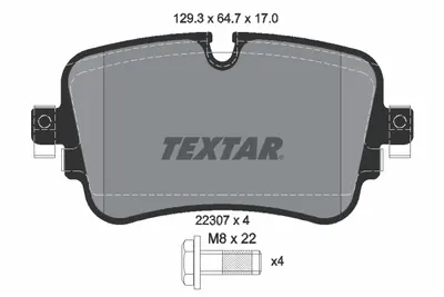 Set placute frana Spate (cu suruburi de ghidare a etrierului de frana), potrivit AUDI A6 ALLROAD C8, A6 C8, A7, A8 D4, A8 D5, E-TRON, Q7, Q8; LAMBORGHINI URUS; VW TOUAREG 2.0-Electric 01.15
