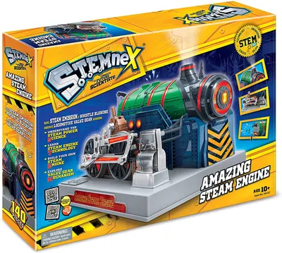 Kit de știință STEM Amazing Toys Stemnex - Motor de locomotivă cu abur