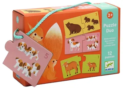 Set de puzzle-uri educaționale Djeco - Animale mici
