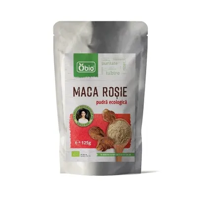 Maca rosie pudra bio 125g Obio