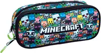 Neceser oval GIM Minecraft - Chibi, 2 fermoare