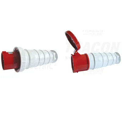 Pachet Industrial IP67 Trifazat Puternic: Fisa si Priza Cablu, 125A, 400V, 3P+N+E - Conexiuni Extreme si Sigure