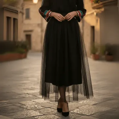Fusta Traditionala cu tulle - Model 4