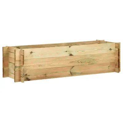 vidaXL Strat înălțat legume grădină, 120 cm, lemn de pin tratat