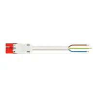 pre-assembled connecting cable; Eca; Plug/open-ended; 3-pole; Cod. P; H05Z1Z1-F 3G 2.5 mm²; 2 m; 2,50 mm²; red