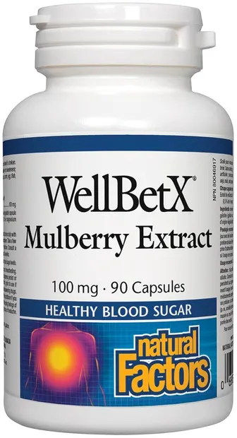WellBetX Mulberry Extract, 100 mg, 90 capsule, Natural Factors