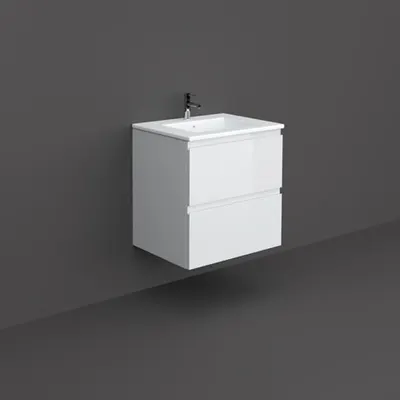 Mobilier suspendat incastrabil pentru lavoar, Joy-Base, 60 cm alb, Rak