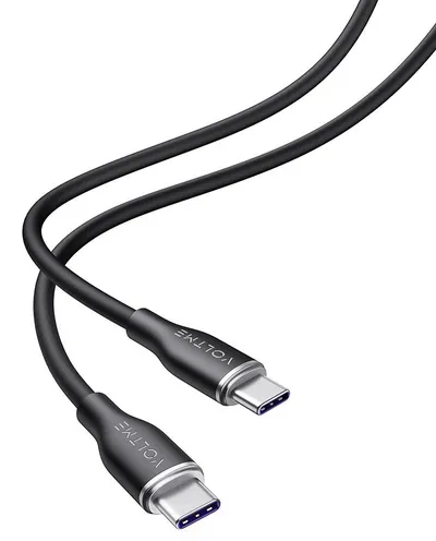 Cablu Voltme - Moss CTC 3A, USB-C/USB-C, 1 m, negru