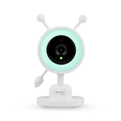 Video monitor, Lionelo, Babyline 3.4, Ecran LCD de 3.5 inch, Raza de actiune pana la 300 m, Conectare 4 camere, Autonomie 8 h, Lampa RGB incorporata, Cantece de leagan, Zoom 4X, Mod nocturn, Alb