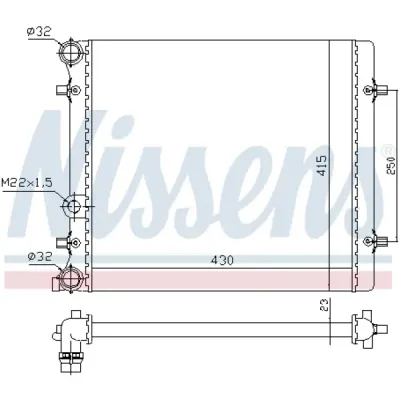 Radiator, racire motor NISSENS 641011