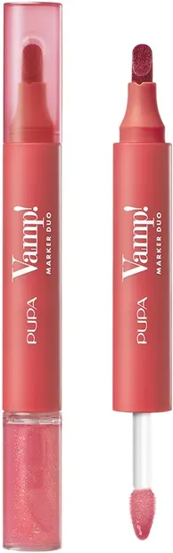 Pupa Vamp! Creion și luciu de buze 2 în 1, 004 Spicy Raspberry, 4 ml