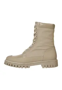 Bocanci cu garnituri de piele - Maro camel